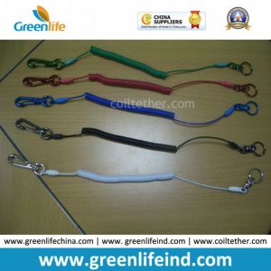 Transparent Clear 20CM Length Plastic Spring String Fishing Coil Tether w