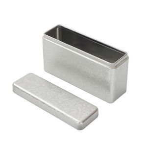 Custom Rectangular Tin Can Containers Electroplate Gift Tin Plate Box