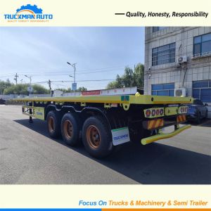 40 Feets Flatbed Container Semi Trailer 40T Mechanical Suspension