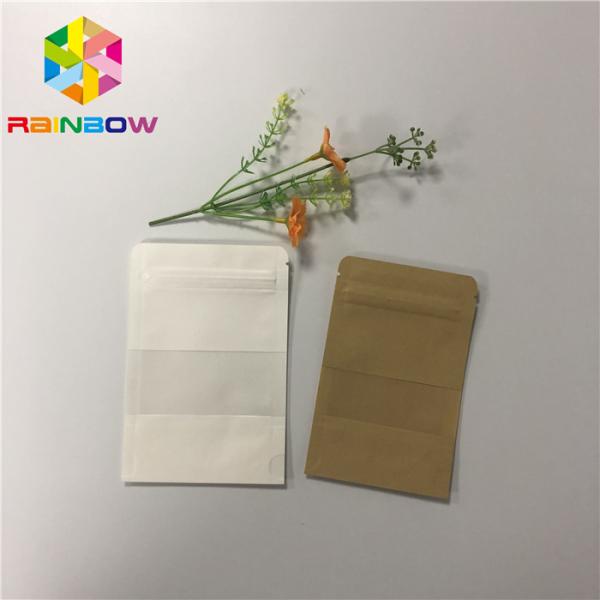 Rectangle Round Window Customized Paper Bags 50-200 Microns Thickness For