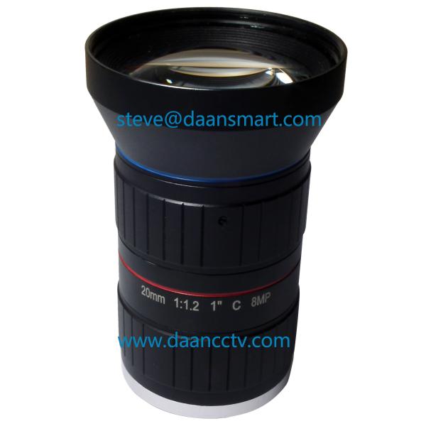 20mm 1” C mount F1.2 LPR camera traffic cams security camera License Plate lens