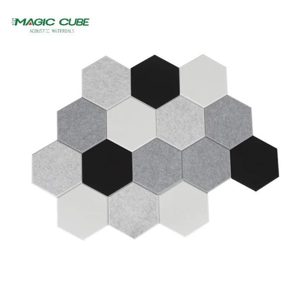Quality 12pcs Per Pack Sliver Grey Polyester Fiber Acoustic Panel For Wall Design wholesale