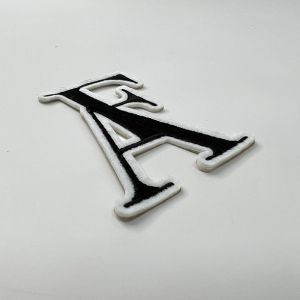 Alphanumeric Custom Iron On Embroidered Patch PMS Washable For Clothing