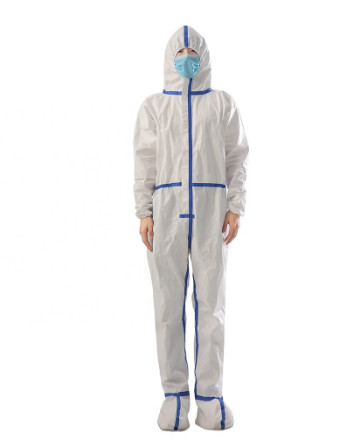 Quality Type5/6 Disposable Protective Coveralls Uniform Non Sterile Good Air Permeability wholesale