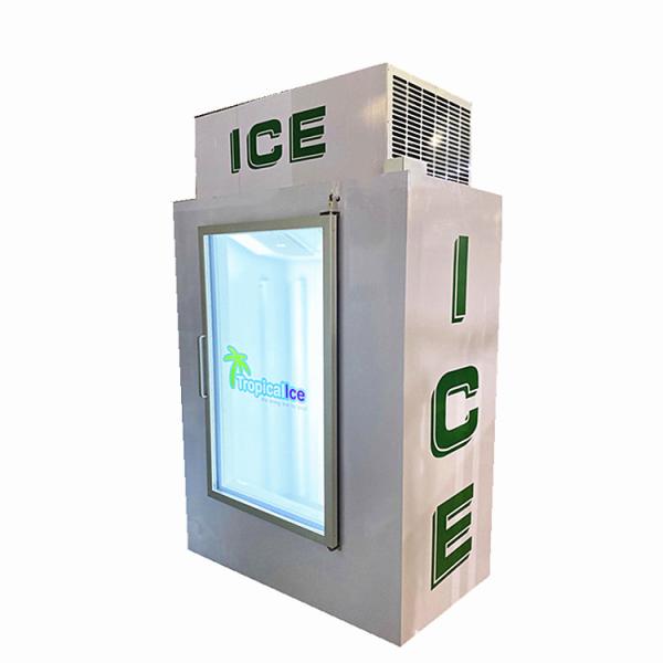 Quality CE Glass Door Cold Storage Bagged Deep Ice Cube Freezer Large Energy Insulation Ice Storage Containers wholesale