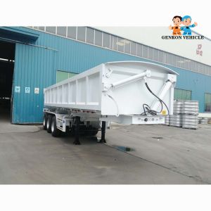 Durable Wabco Braking Flatbed 3 Axles 60T Dump Semi Trailers
