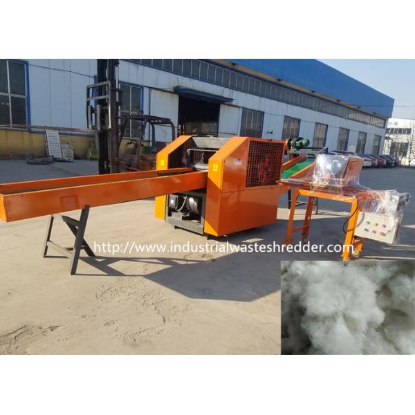 Quality Rebonded Foam Rag Cutting Machine Connect With Opener Machine Open Pieces Into Fiber wholesale