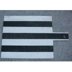 China Stone Cheese Cutting Board Black And White 35x25cm Food Safe Insulated on sale