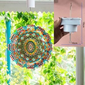 White Hanging Rotating Motor Solar Battery Powered Wind Spinner Motor For Wind