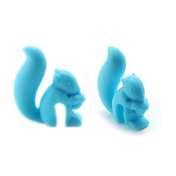 Quality Cute Squirrel Shape Silicone Drink Markers Bottle Accessories Wine Glass Name Tags wholesale