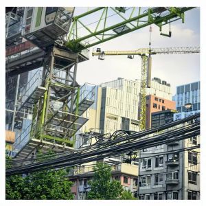 Used Zoomlion 6010-6 Tower Crane Flat Head Construction Crane Green Colour