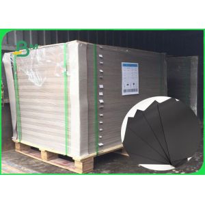 Cheap 0.2 / 0.5 / 1.0 / 1.5mm Two Sides Black Board / Hard Paperboard Recycled Pulp for sale