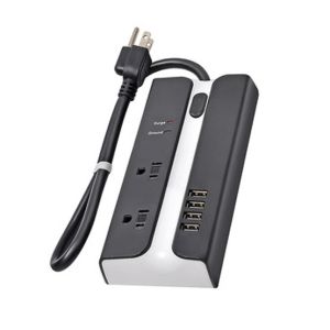 Cheap 2 outlet Power Strip and Extension Socket With 15A Circuit Breaker Surger Protector 4USB for sale