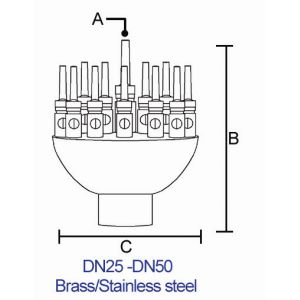 China 2020 New 1.5Hot Sale Brass Chrome Ajustable 3 Layers Flower Blossom Fountain Nozzles on sale
