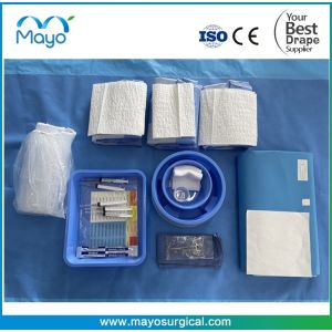 China SMS Blue Angiography Drape Pack Angio Adhesive Drapes Surgical on sale