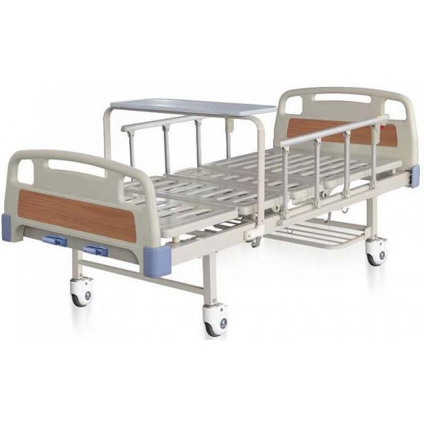 Quality Manual Two Crank Hospital Bed Four Silent Wheels With Cross Brakes wholesale