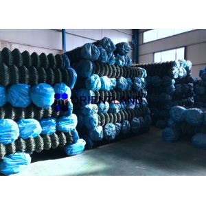 Oil And Gas Station Chain Link Fencing Wire , Anti Climb Mesh Fencing Round Post
