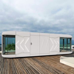 Customizable Modular Capsule House Hotel With 1 Bedroom 1 Bathroom 1 Living Room