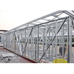 Fireproof Light Steel Frame Metal Prefab Car Shed With Steel Sheet Cladding Park