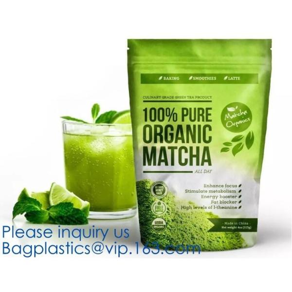 Quality Biodegradable foil pouch standing up spice bag Clear Window Food Packaging Bag Metalized Stand Up Pouch With Zipper, wholesale