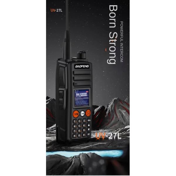 UV27 Walkie Talkie Two Way Radio with 1500mAh Battery IPX4 Water Resistance and 16 Storage Channels for Outdoor Use