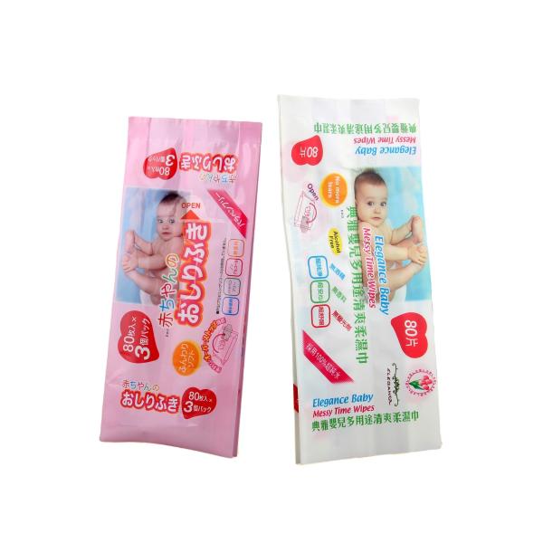 Quality Gravure Printing Plastic Stand Up Packaging Bags For Towelettes Packing wholesale