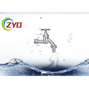 China Hot / Cold Water Bibcock Taps Strictly Quality Control Silver Color on sale