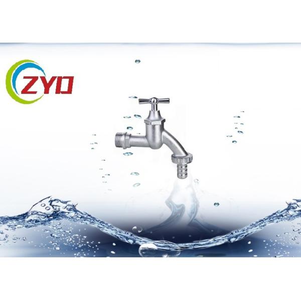 Quality Hot / Cold Water Bibcock Taps Strictly Quality Control Silver Color wholesale