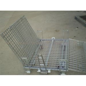 Wire Containers With Pulls In Head & End, 4 Wheels On Bottom