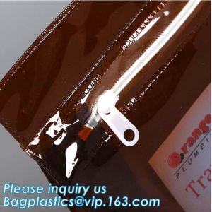 A5 size clear plastic PP PVC document file bag with zip lock,PVC bag zippered