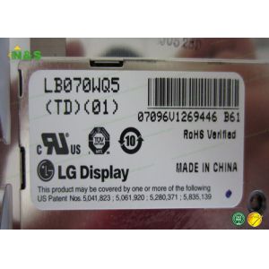 LB070WQ5- TD01 LG LCD Panel , Automotive 7 lcd screen Normally White