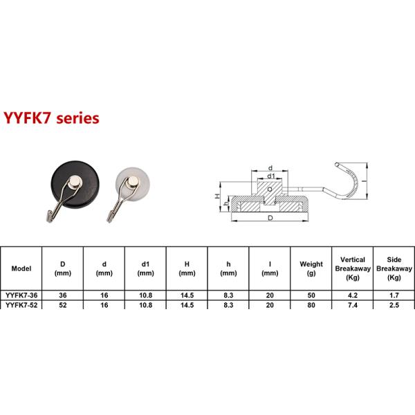 Ferrite Rotating Ceramic Industrial Magnetic Hooks
