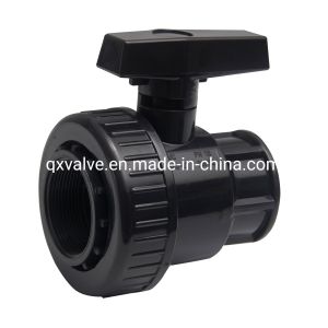 Cheap Sample Plastic Drawing Blue Handle True Double Union Ball Valve for Normal Temperature for sale