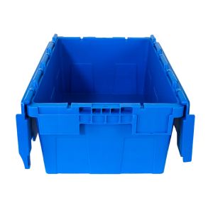 PP Material Attached Lid Tote Stackable Hanging Container Plastic Storage Boxes