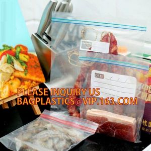 Clear food grade poly custom LDPE plastic k bag with color box packing, LDPE
