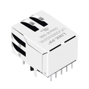 LPJG0820GENL 10/100/1000 Base-T 8P8C RJ45 Connector with Transformer Tab Down