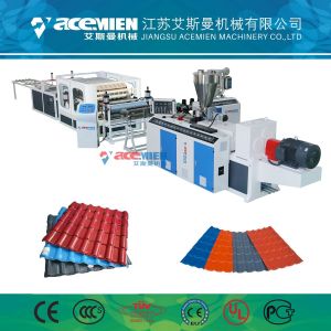 China PVC ASA Roofing Tile Making Machine Plastic Glazed Bamboo Shape 25*5*3.5m on sale