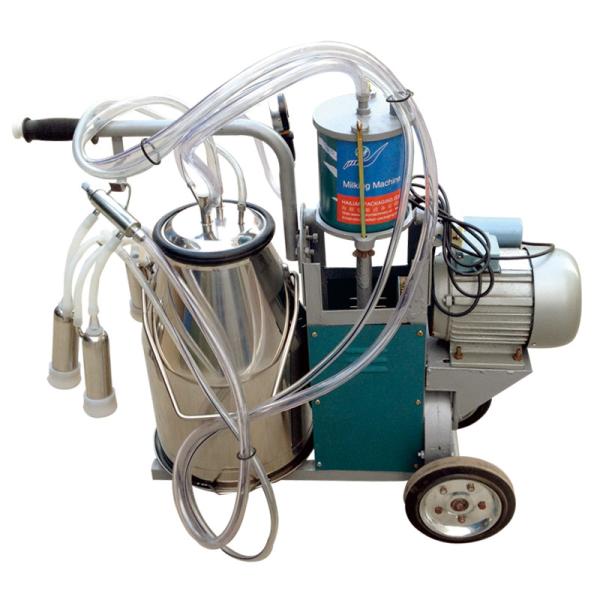 Quality HL-JN04 Electric Motor Piston Mobile Milking Machine Dairy Milking Equipment wholesale