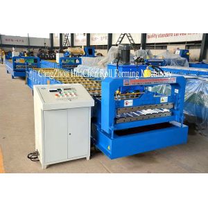 High Speed Roof Sheet / Wall Panel Roll Forming Machine With Chain Drive PLC