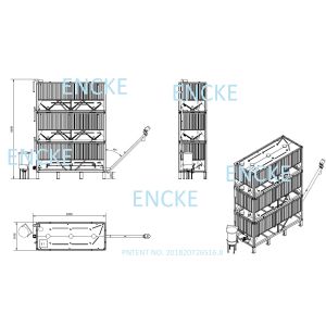 China Container Shaped Auger 26M3*3 Concrete Grain Silos on sale