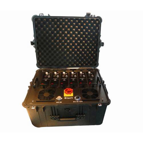 5.8G GPS Drone Radio Frequency Jammer 50-2500m Range 600 Watt Waterproof