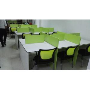 Contemporary Furniture Modular Partition Cubicle Office Workstation For 6 Seater