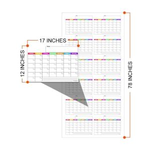 ODM Laminated Dry Erase Posters Removable Wall Mounted Monthly Planner Large