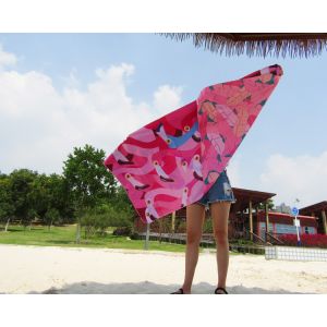 High Absorbency Printed Large Beach Towel With Patterns Custom Quick Dry