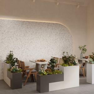 European style square stackable planter white metal flower pot