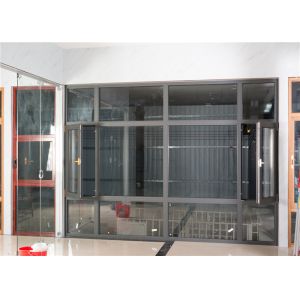 Black Aluminium Horizontal Sliding Windows Floor To Side Corrosion Resistant