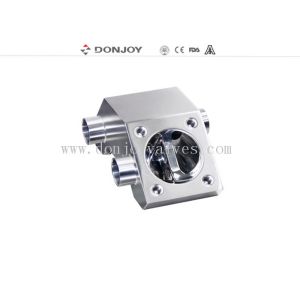 Type M-53 Sanitary inox multiport diaphragm with 3 control valve and 5 port with