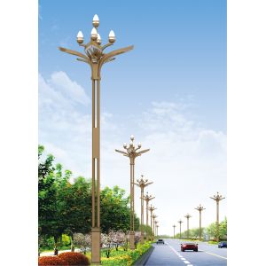 PF0.9 Aluminium Parking Lot magnolia shape LED Street Light with high pole 200W