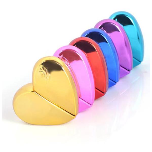 Quality Luxury 30ml Heart Shape Glass Perfume Spray Bottle With Painted Colors wholesale