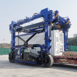 Q355 Steel Electric Straddle Carrier Hydraulic Lifting Vehicle Container